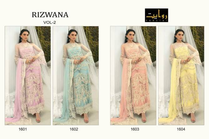 Rawayat Rizwana 2 Heavy Festive Wear Georgette Embroidery Pakistani Salwar Suits